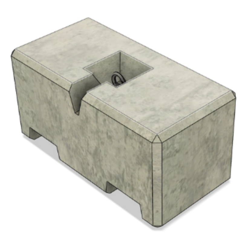 Betonblok huren 240kg